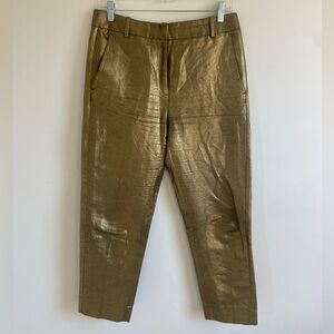 Gold Metallic J.Crew Pants